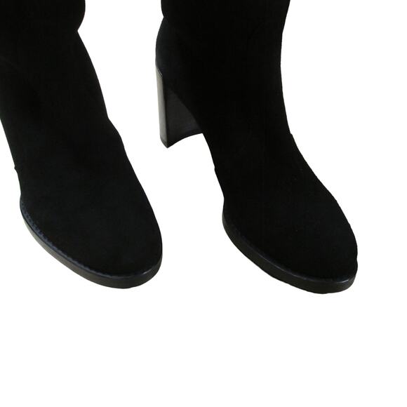 Stuart Weitzman NWOB Tipland Black Suede Over the Knee Boot Size 4M Stacked Heel - Picture 5 of 15
